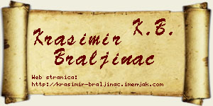 Krasimir Braljinac vizit kartica